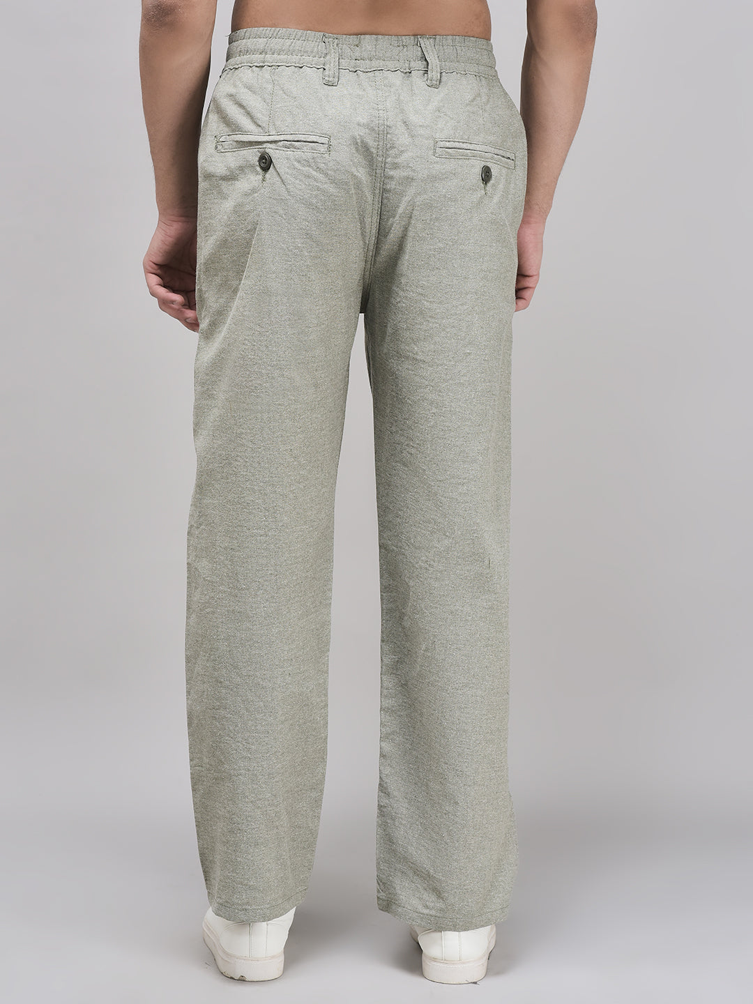 Breathable summer pants for men olive green