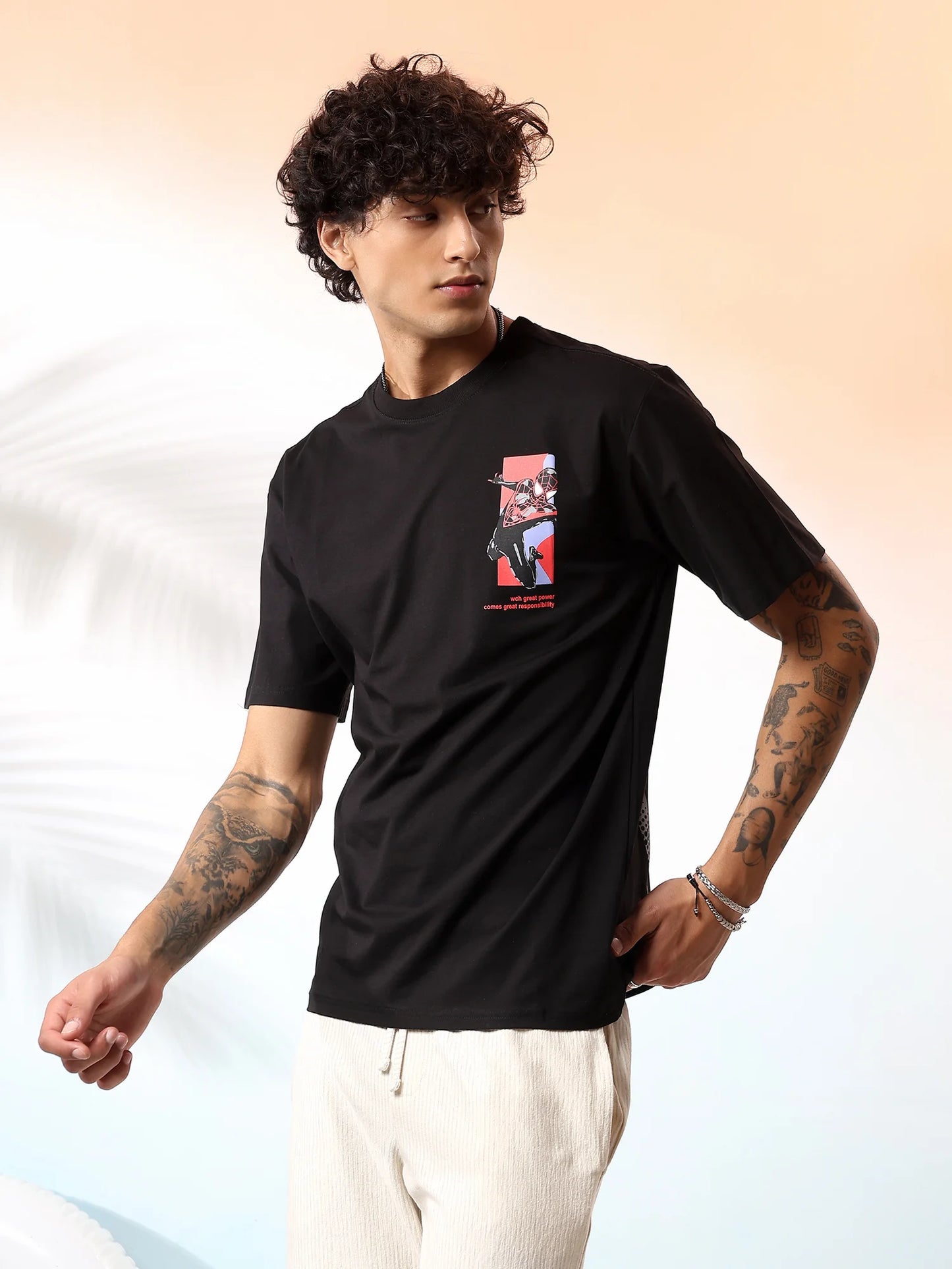 Spider Verse Black Graphic T-Shirt