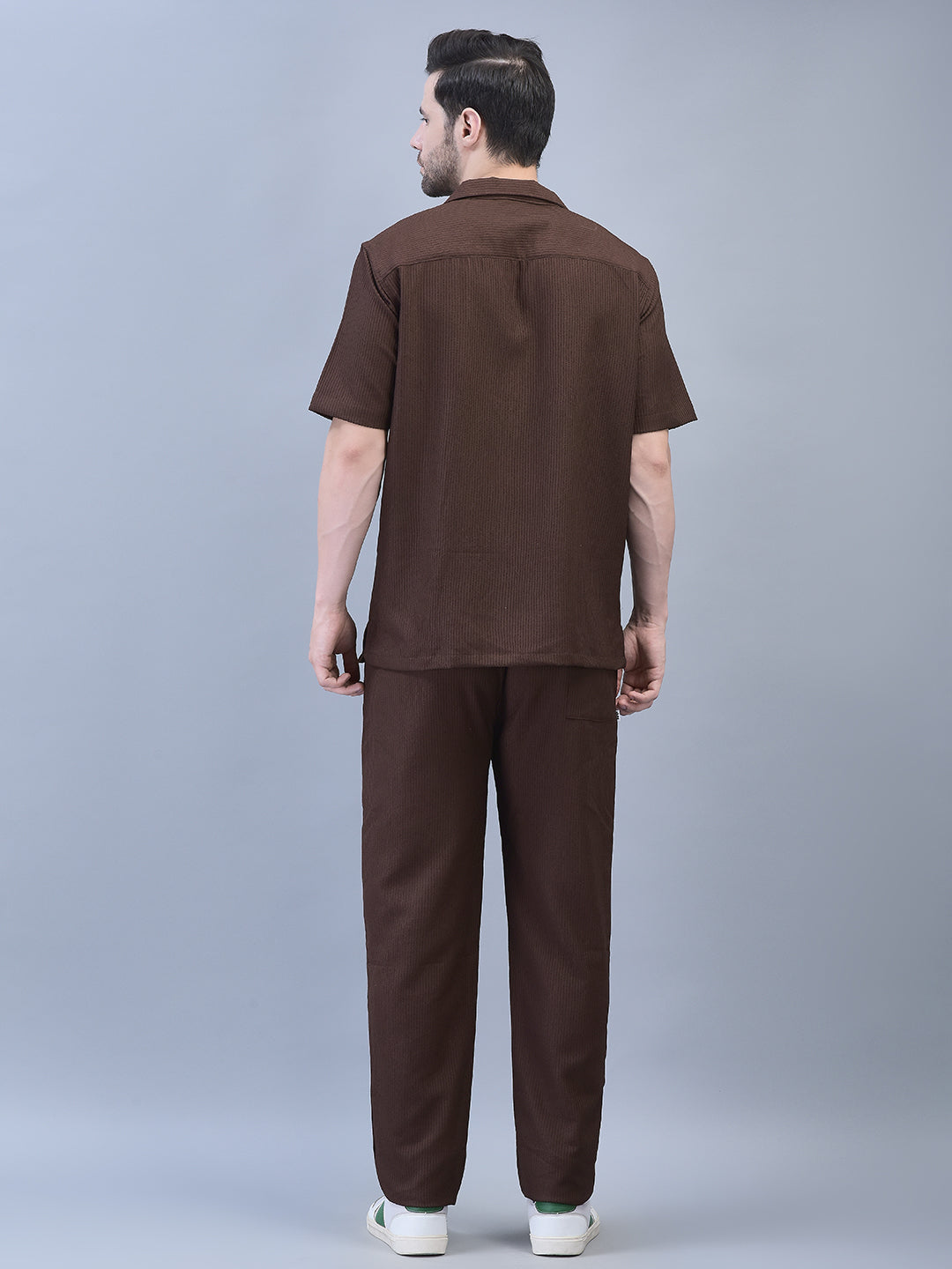 Breathable brown co-ord set for Indian men