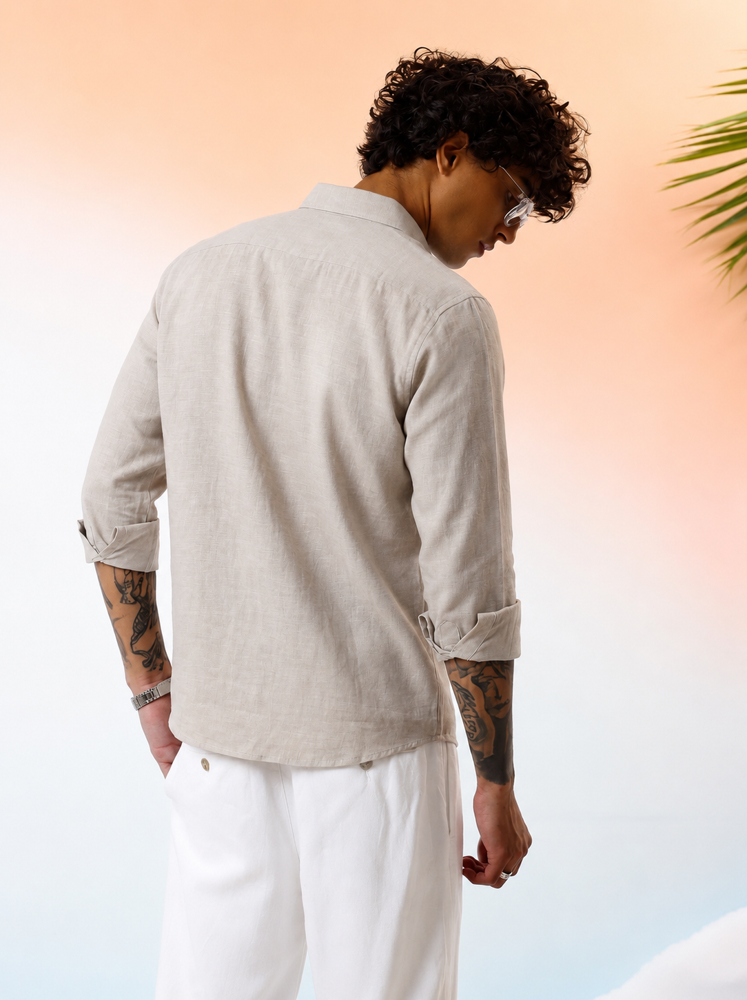 Beige Linen Shirt