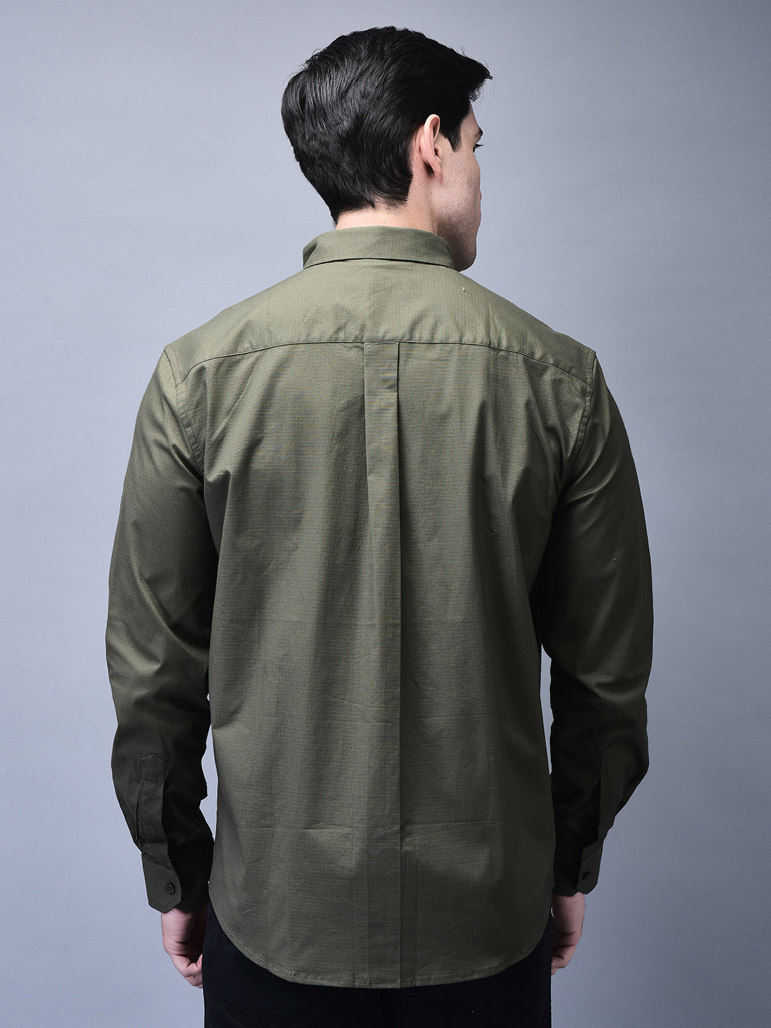 Unisex Olive Ripstop Cotton Cargo Shirt