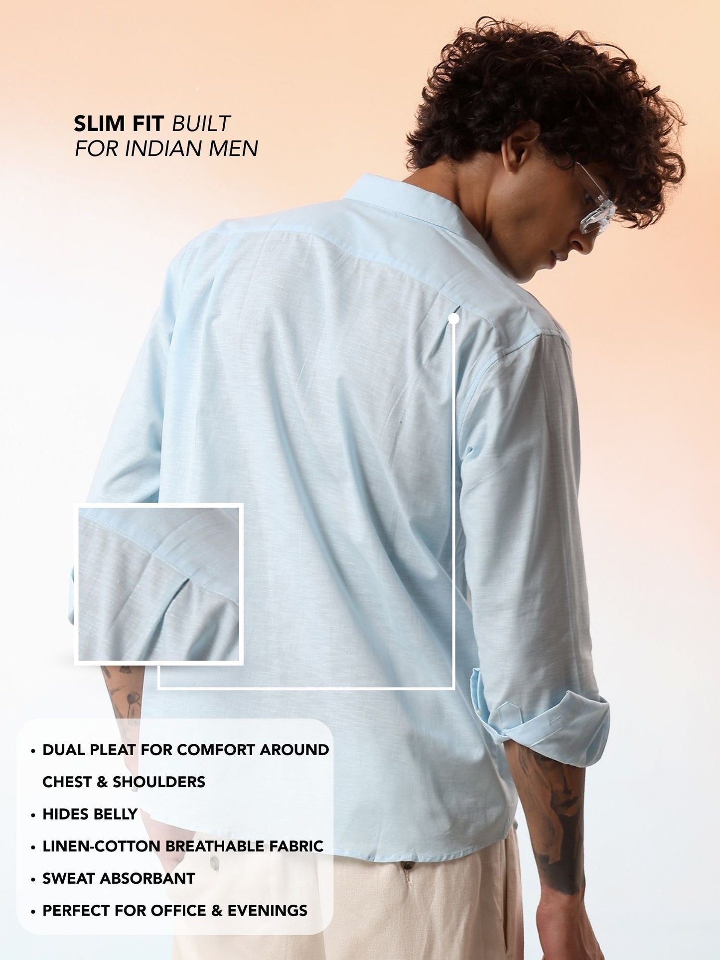 Sky Blue Linen Shirt