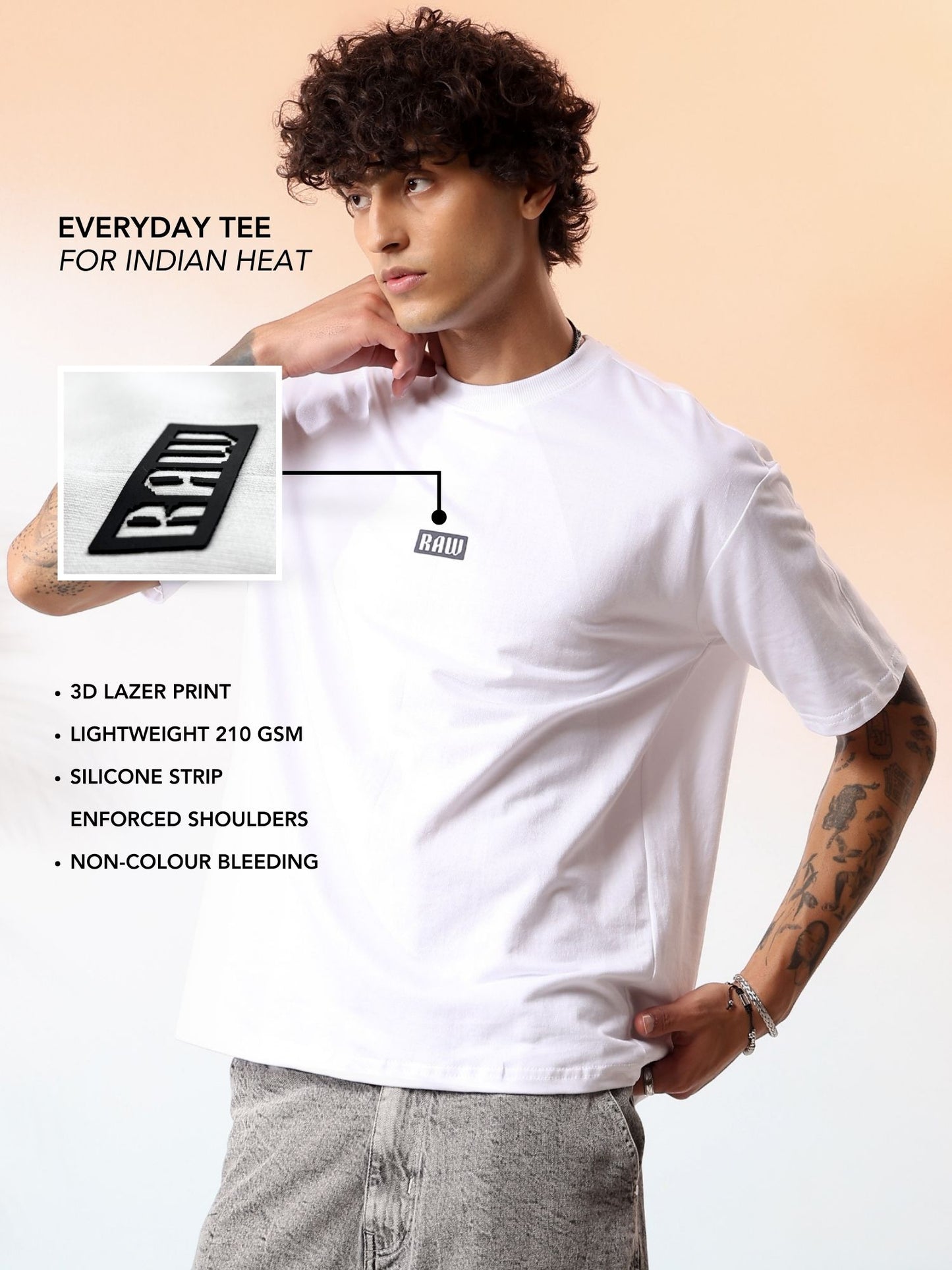White Oversized Core T-Shirt