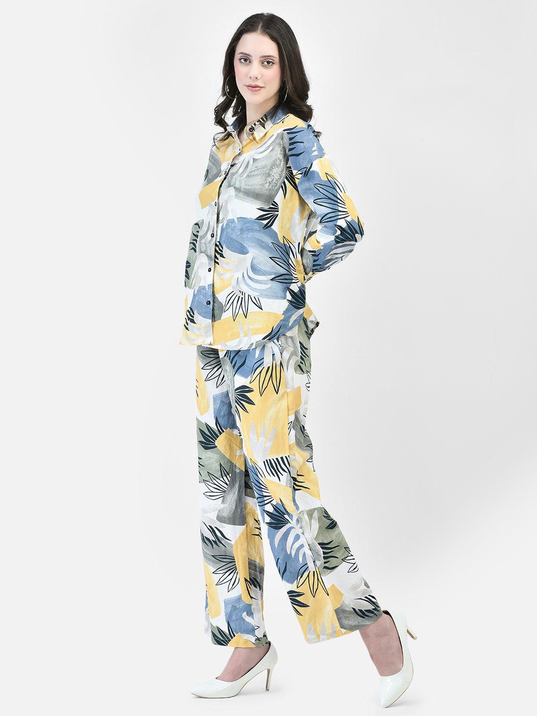 Tropical print co-ord set for beach resort wear