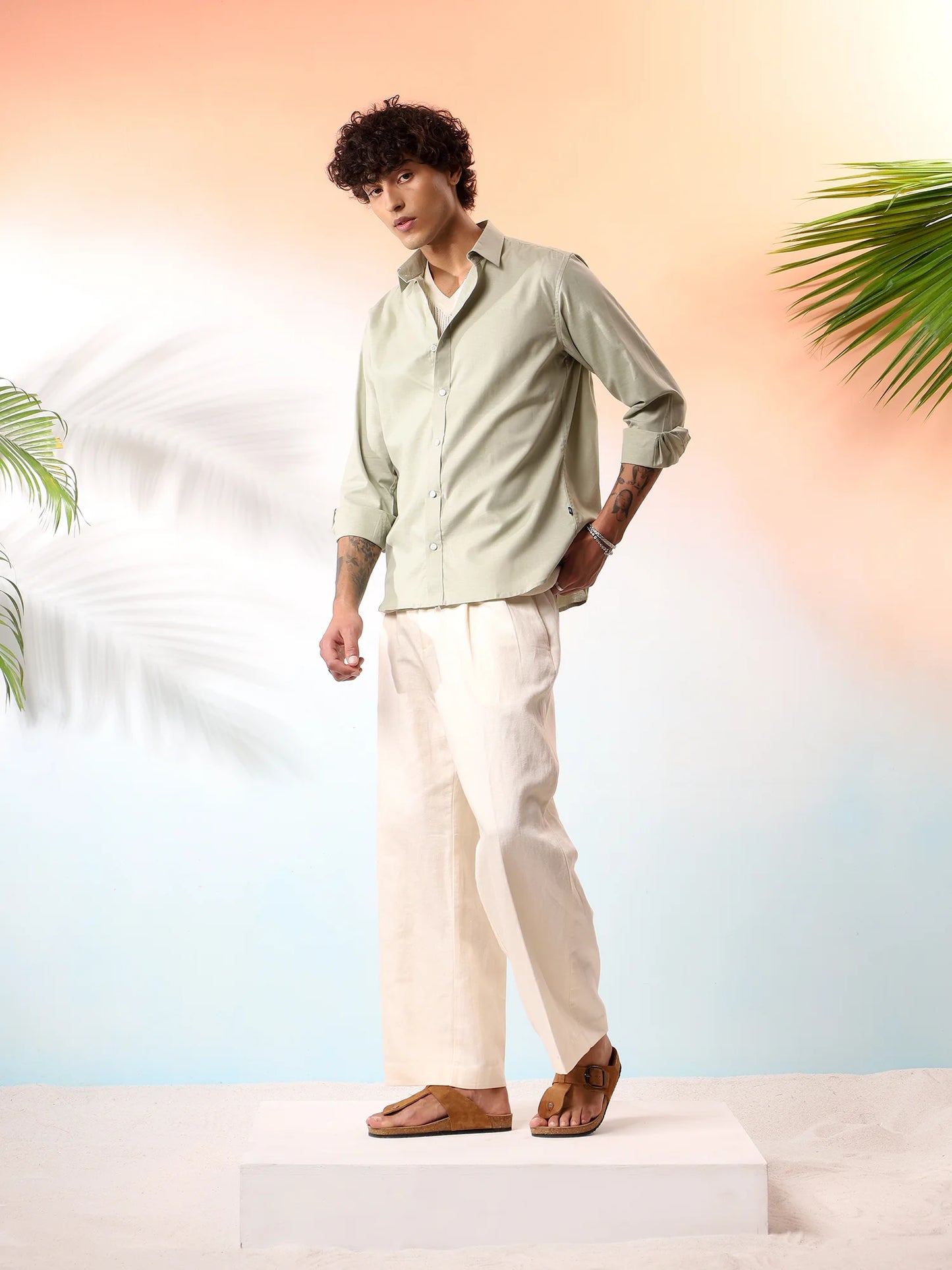 Sage Linen Shirt