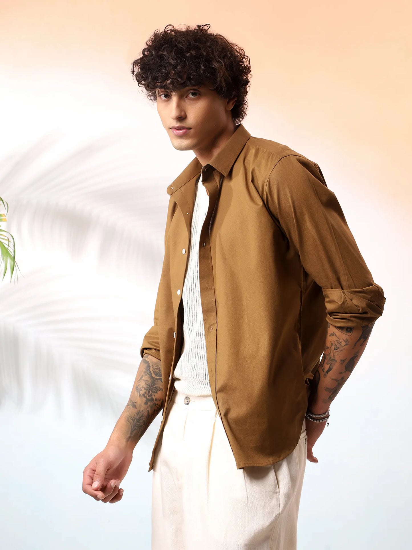 Brown Linen Shirt