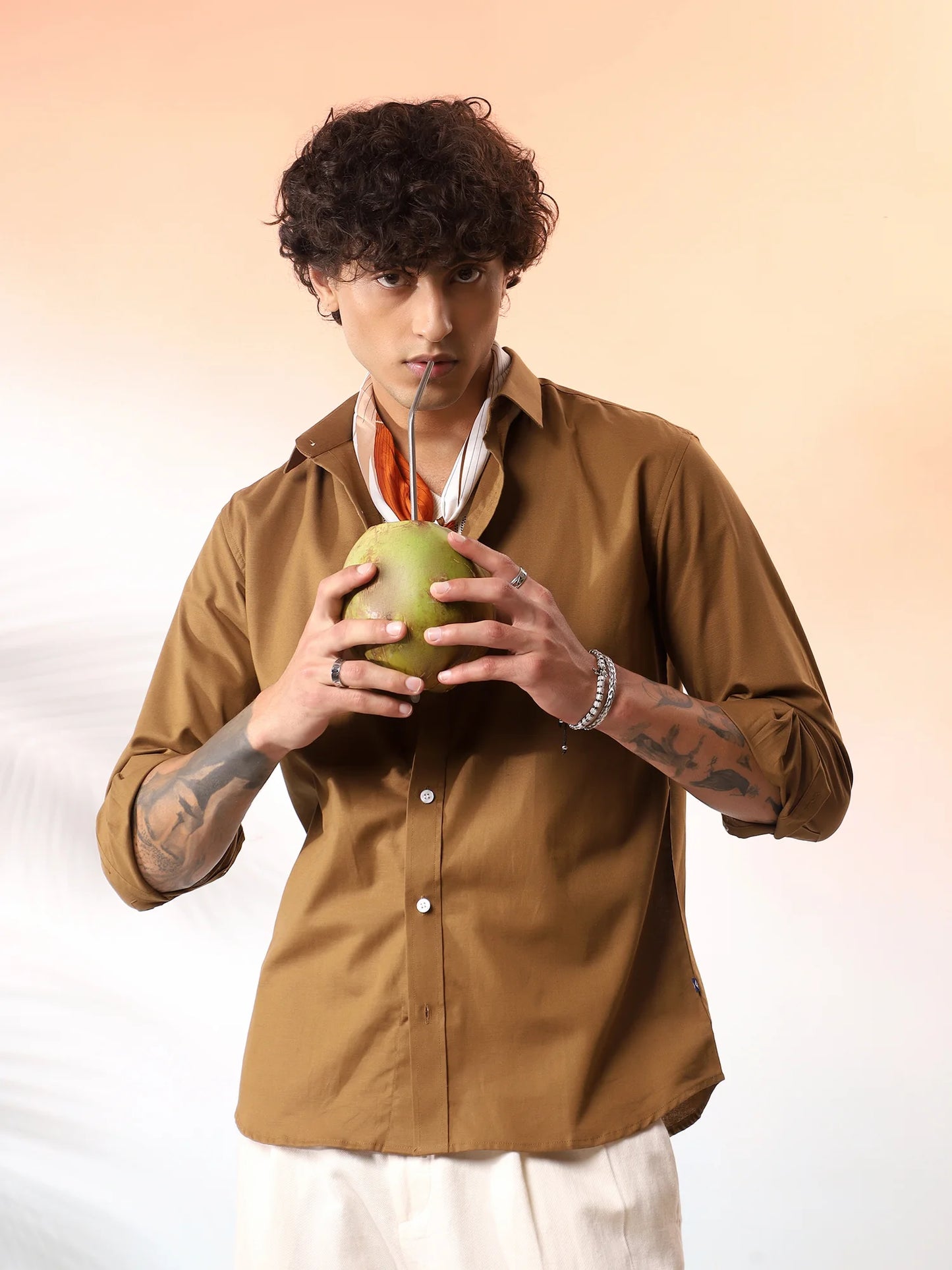 Brown Linen Shirt