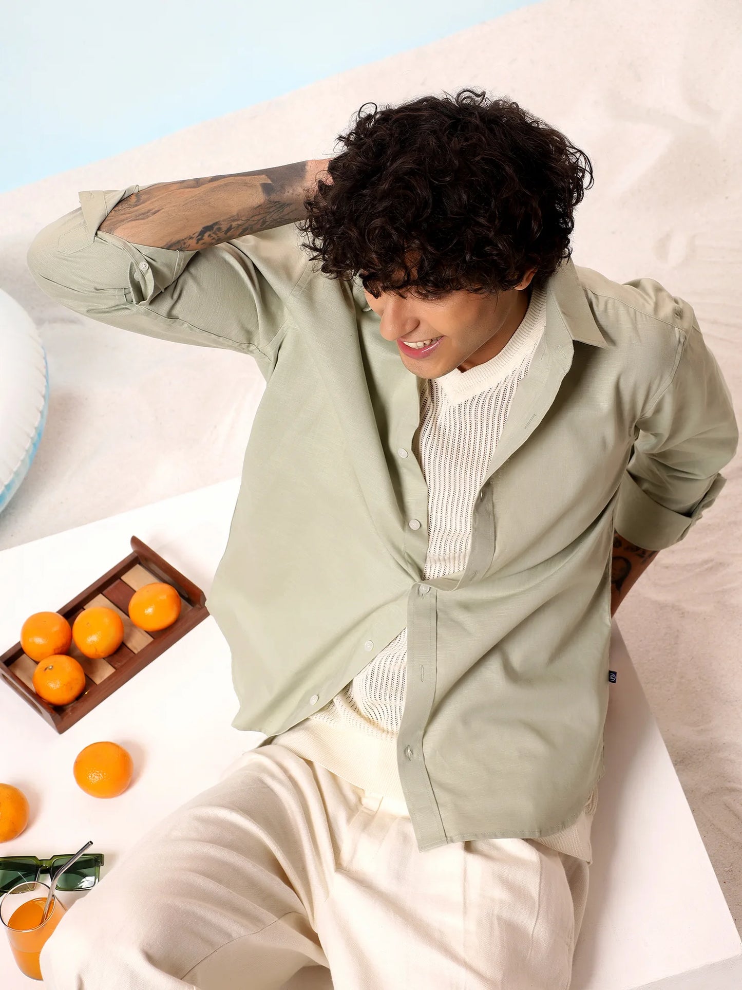 Sage Linen Shirt