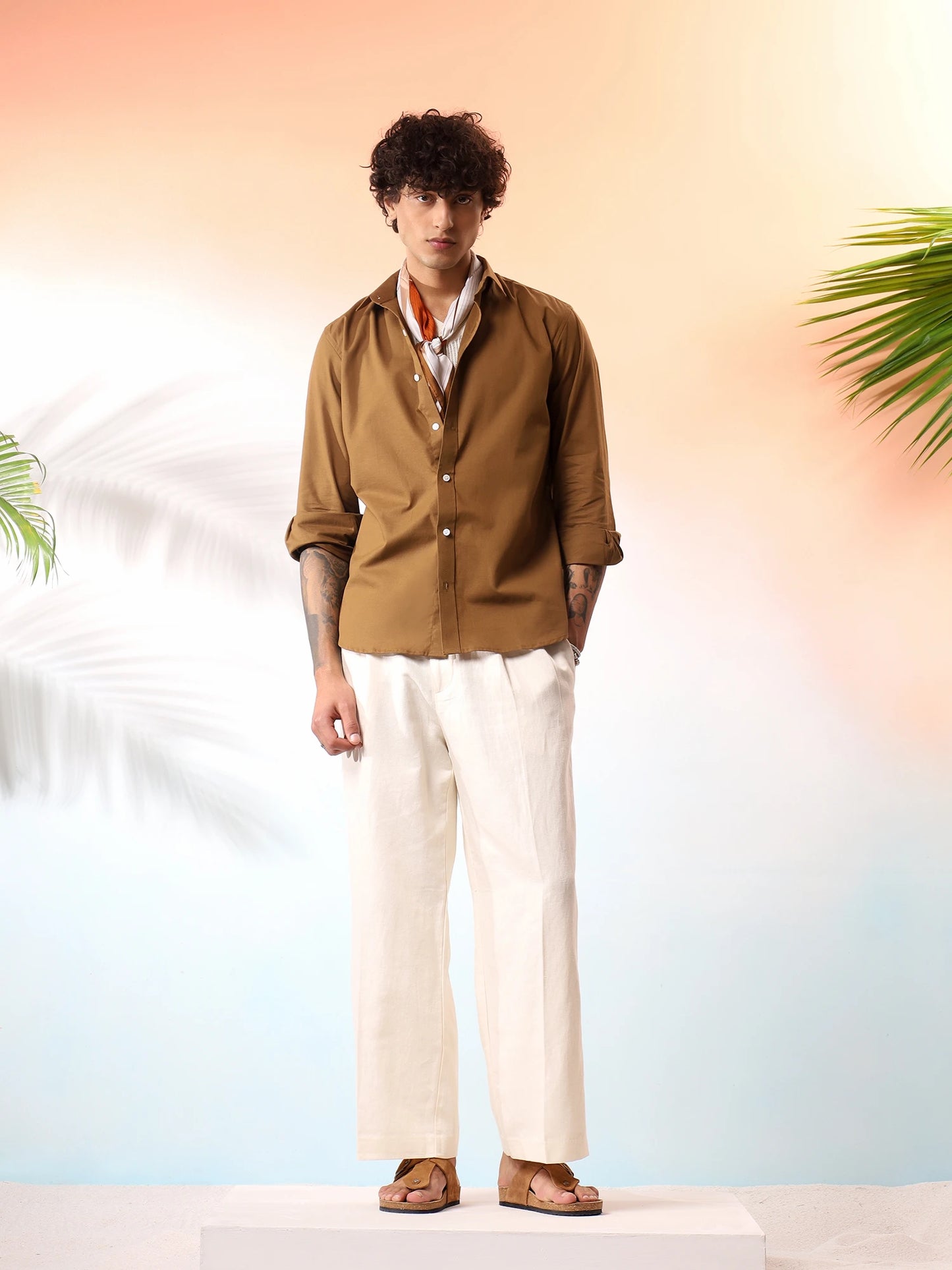 Brown Linen Shirt