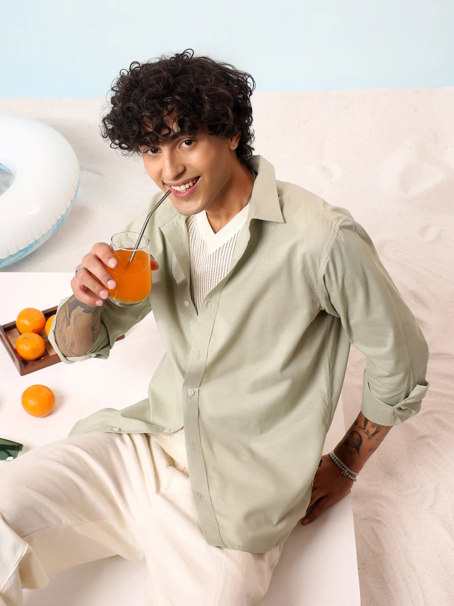 Sage Linen Shirt