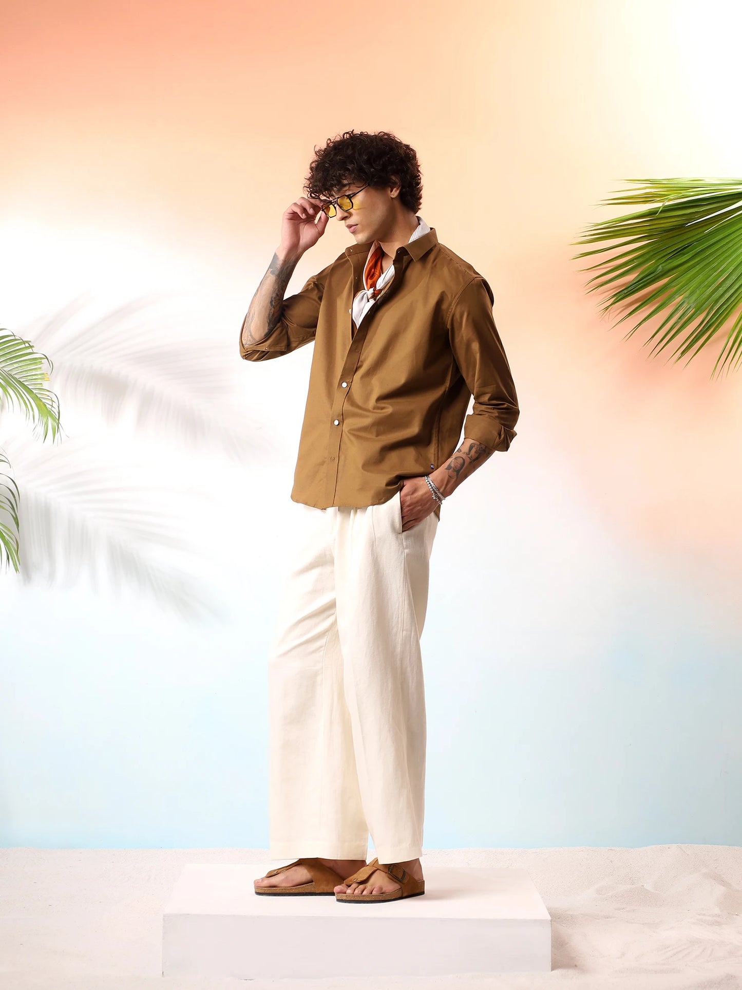 Brown Linen Shirt