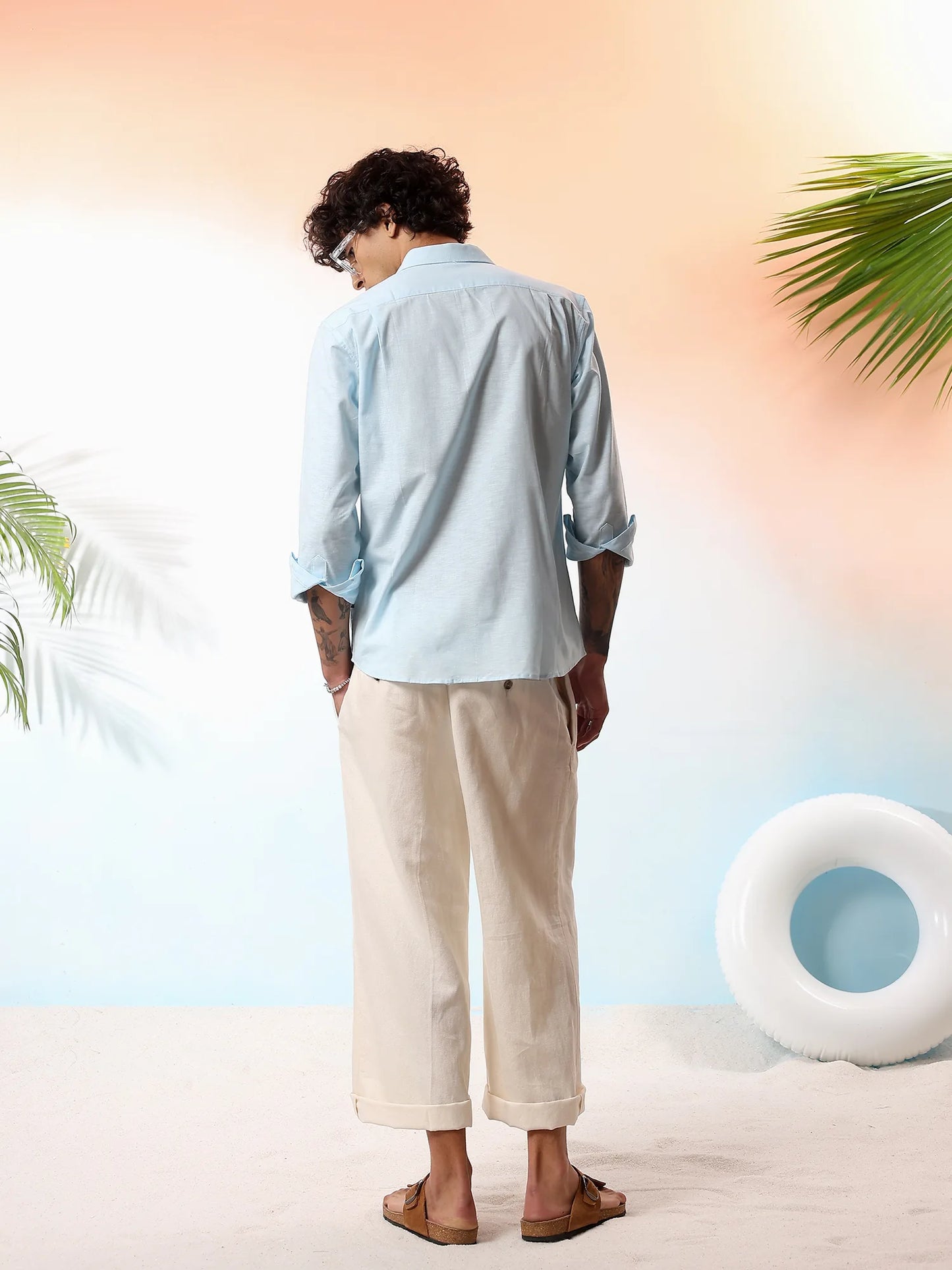 Sky Blue Linen Shirt