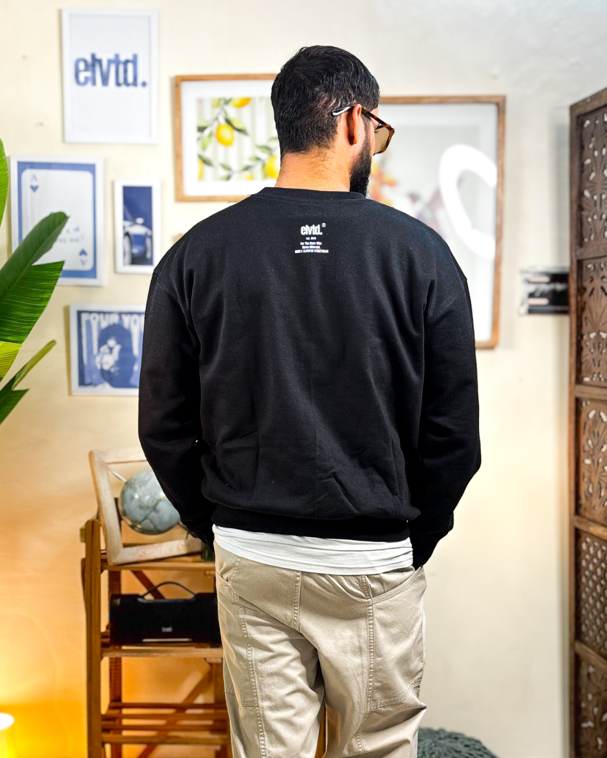 Locally Hated Black Cotton Fleece Sweatshirt