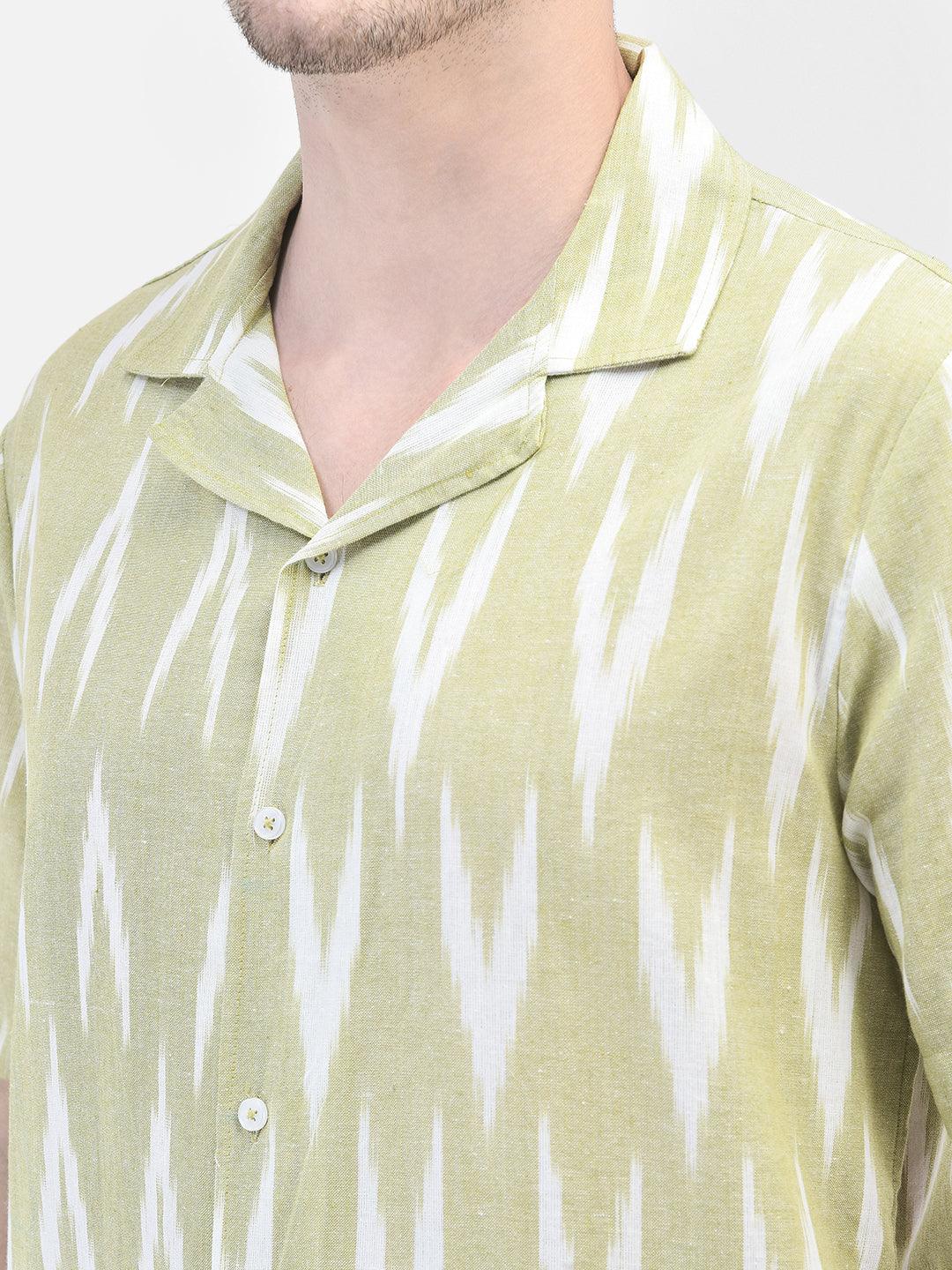 Printed handloom ikat summer outfit for men