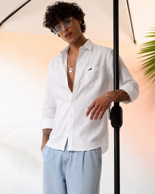 White Linen Shirt