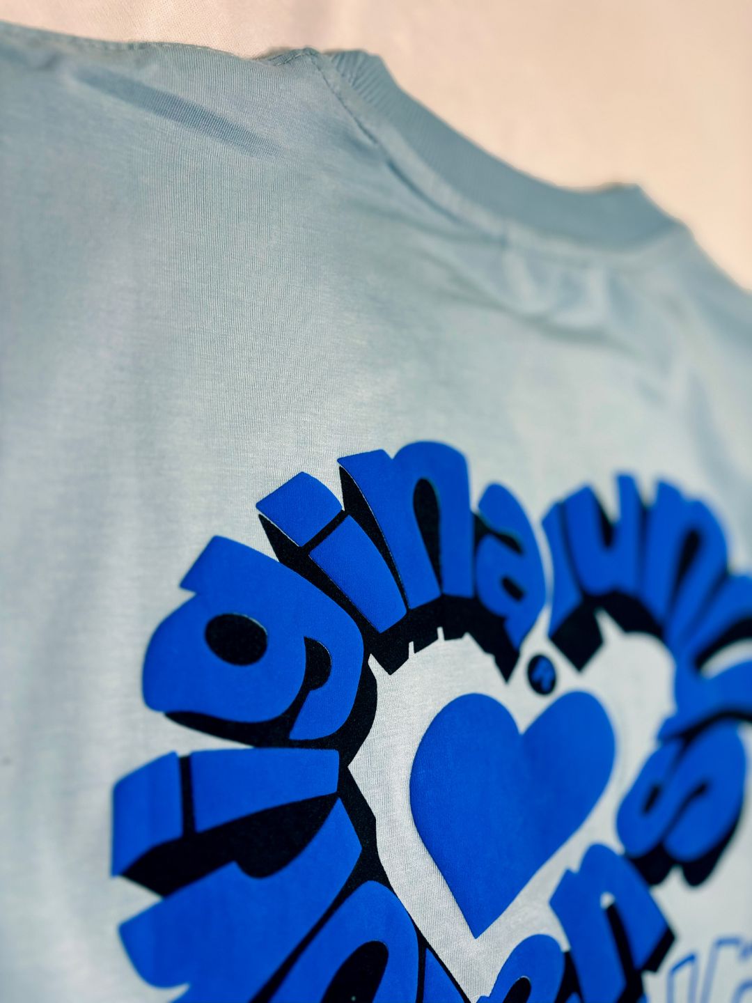 Original-Unusual blue oversized unisex graphic t-shirt