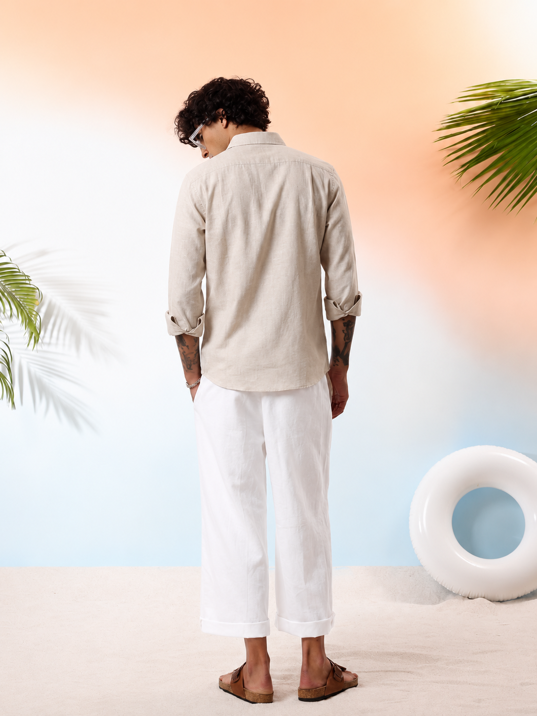 Beige Linen Shirt